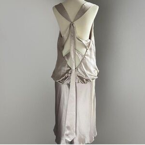 Tom Ford Gucci Look Alike Silver Backless Dress